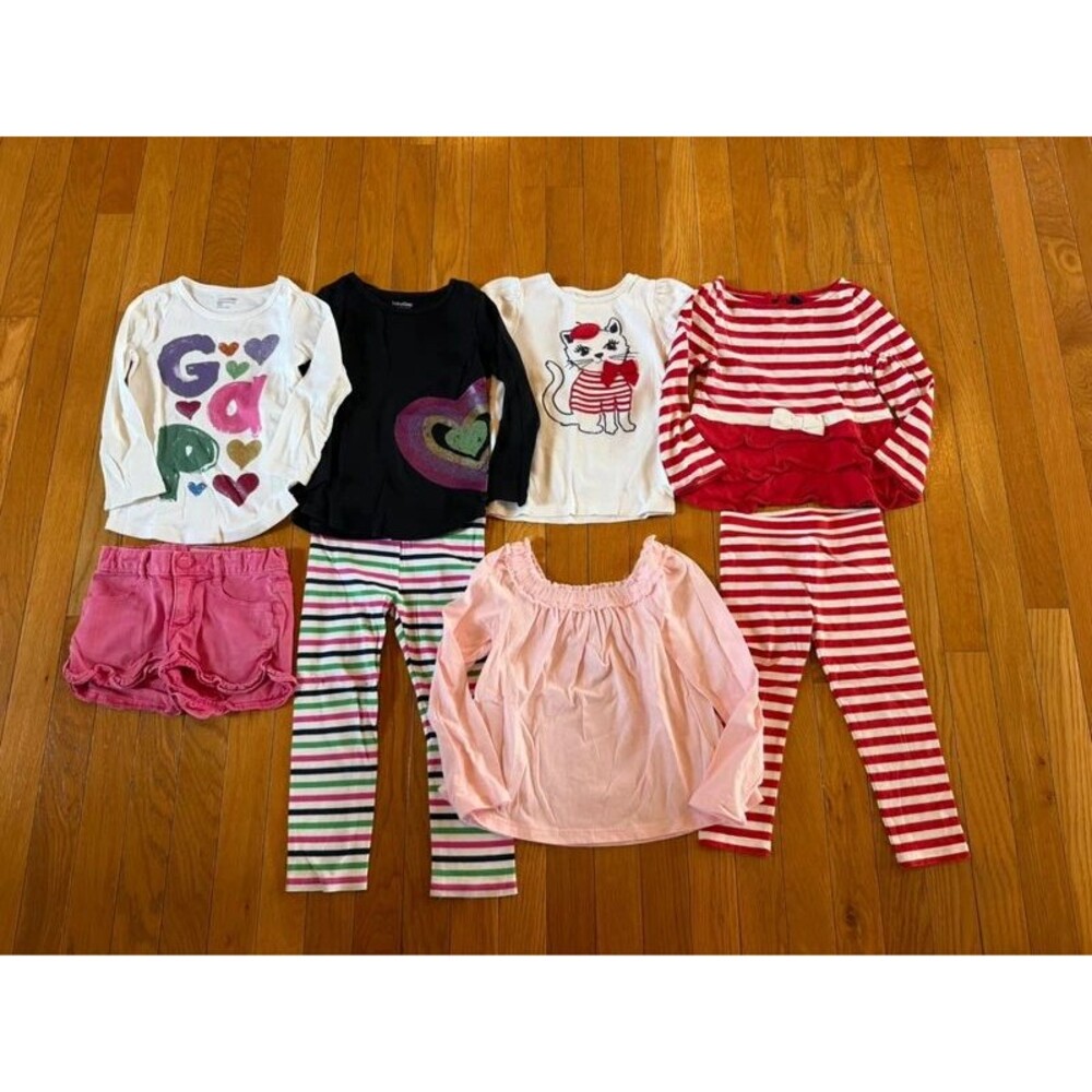 8 Pieces Outfits Baby Gap Gymboree Leggings Shorts Tops Shirts Sz 3 / 3T